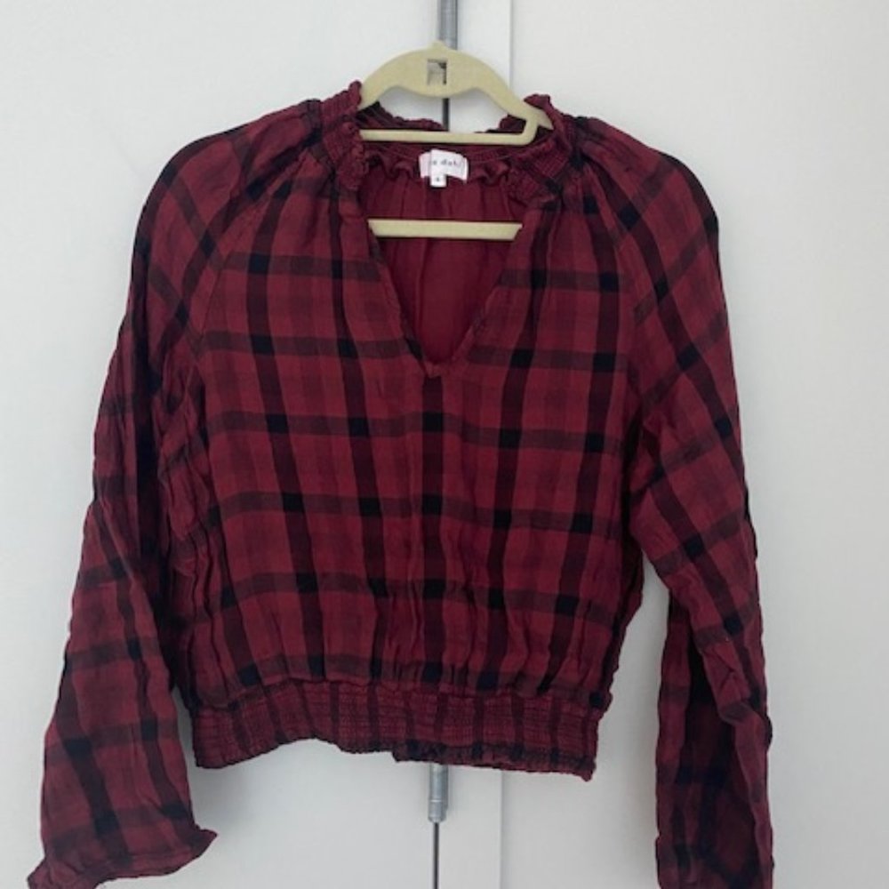 Bella Dahl Plaid Blouse